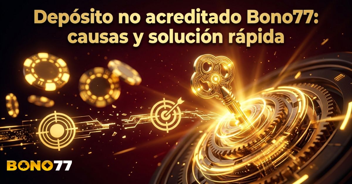 Depósito no acreditado Bono77: causas y solución rápida